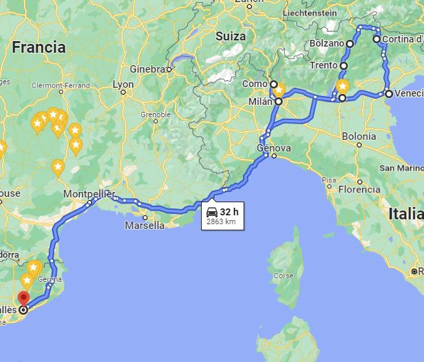 Preparación de la Ruta y reservas - Ruta por el norte de Italia,«roadtrip» (1)